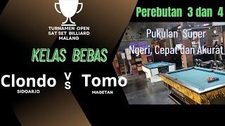 TURNAMEN OPEN SAT SET BILLIARD MALANG  CLONDO Sidoarjo Vs TOMO Magetan  Perebutan Juara 3 dan 4