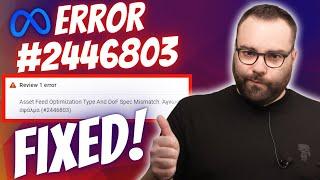 Fix Facebook Ads Manager Error #2446803