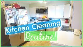 KITCHEN CLEANING ROUTINE  .Speed Cleaning. Army Wife & Stay at home Mom in Alaska