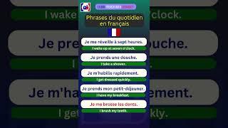 Daily routine sentences in French  #learnfrench