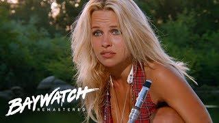 Pamela Andersons First Ever Scene On Baywatch Introducing CJ  Baywatch Remastered
