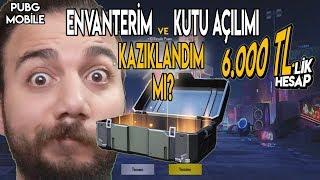 6.000 TLlik HESAP ENVANTERİM ve KUTU AÇMA PUBG Mobile