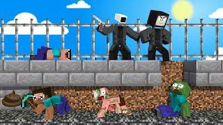 Monster School  PRISON ESCAPE SKIBIDI TOILET MULTIVERSE MODE - Minecraft Animation