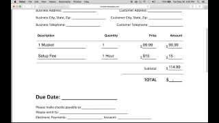 How to Make a Business Invoice  Excel  PDF  Word