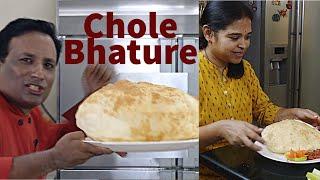 Delhi Chole Bhature - Punjabi Chole - Big Bhature -Instant Channa masala - Pressure Cooker Channa