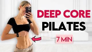 Sculpted Pilates Abs in 14 Days Deep Core Activation  7 min Workout