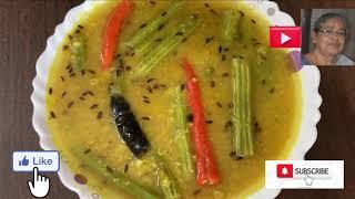 সজনে ডাঁটা দিয়ে মসুর ডাল  Sojne Data Diye Masoor Dal  Drumstick recipe #bonghenshel #rekhamandal