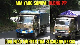 Dua Fuso Fighter Berjuang Keras Menaklukan Tanjakan Ini Ada Yang Berjalan Oleng 