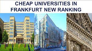 CHEAP UNIVERSITIES IN FRANKFURT NEW RANKING