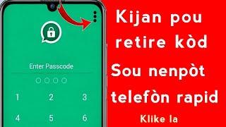 Baww men kijan pou retire kòd ki sou nenpòt telefòn klike la