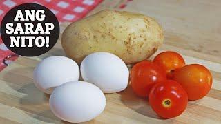 Try this EGG POTATO AND TOMATO breakfast recipe. Pwede i-ulam sa kanin o i-palaman sa tasty bread