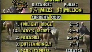 Ladys Secret - 1986 Breeders Cup Distaff - Part I NBC