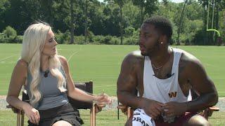 Antonio Gibson interview at Commanders Camp