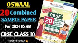Oswaal 20 Combined Sample Papers For Class 10 for 2024 Exam  Oswaal Sample Papers Review 2024