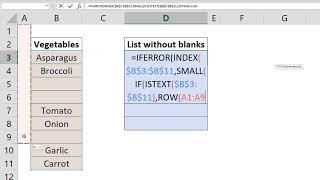 How to remove blanks from a listNew Title Data Cleaning in Excel