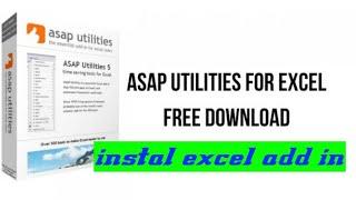 Download dan instal asap utilities untuk excel