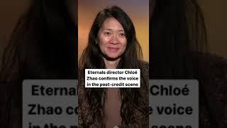 Chloe Zhao confirms the voice in the #Eternals post-credit scene #shorts