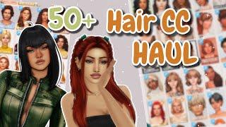 SIMS 4  50+ CC HAUL for MUST HAVE Hairstyles Links in Description  - MAXIS MATCH & Alpha
