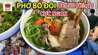 Phở BỘ ĐỘI Hà nội ngày 500 bát nhất định phải ăn #vietnamfood