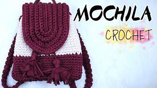 BOLSO CROCHET MOCHILA TRAPILLO 