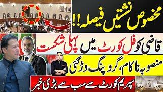 Decision of reserved seats Qazi isas first full court defeat The plan failed in Supreme Court