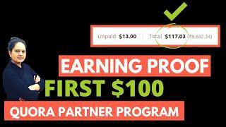 How to Earn Money Under Quora Partner Program With Proof ?