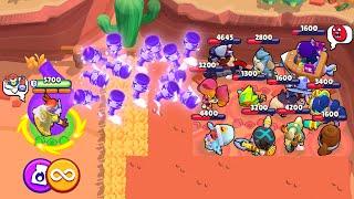 INFINITE SUPERS HYPERCHARGE vs ALL NOOBS LEGENDARY  Brawl Stars 2024 Funny Moments Fails ep.1398