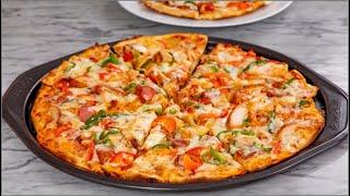 Home-Made Pizza Recipe 2 Easy Ways - Gas Cooker MethodOven Method - ZEELICIOUS FOODS