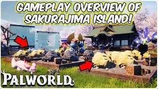 15 Minute Gameplay Showcase Of The New SAKURAJIMA ISLAND Update In Palworld