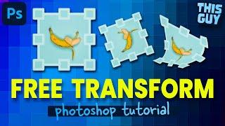 Use FREE TRANSFORM To Scale Rotate & Warp Layers In Photoshop CC 2022