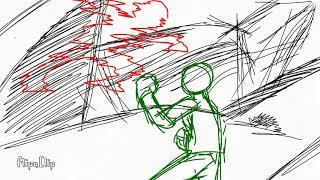 Flipaclip - Green stick vs Red stick animation test