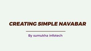 Creating Simple NAVBAR using bootstrap framework