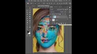 HOW TO APPLY CLIPPING MASK ON FACE IN PHOTOSHOP #shorts #photoshop #tutorial