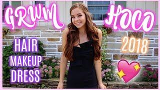 Get Ready With Me Homecoming 2018 Hair Makeup & Dress
