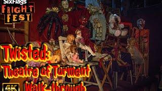 Twisted Theatre of Torment @ Six Flags Fiesta Texas  Full Walk-through  Fright Fest 2023