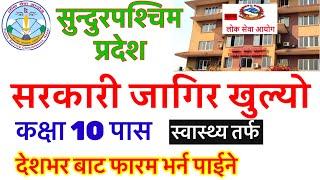 Loksewa vacancy 2079  sudhrpashchim pradesh loksewa vacancy  loksewa aayog vacancy  sunlightTv