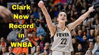 Caitlin Clark broke an Indiana Fever rookie record with half of the WNBA season still to go.