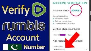 Rumble - How To Verify Rumble Account In Pakistan