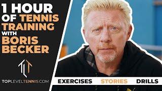 1 HOUR of TENNIS TRAINING with Boris Becker  Top Level Tennis