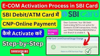 How to activate eCom in sbi debit card  how to activate sbi card for online payment