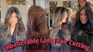 Unbelievable Long Hair Cutting For Girl  Beast Hair Cutting