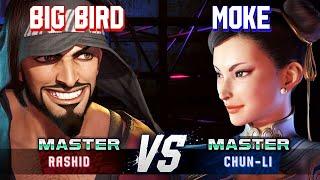 SF6 ▰ BIG BIRD Rashid vs MOKE Chun-Li ▰ High Level Gameplay