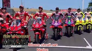 Ride of honour day 1 2024 world Ducati week at Misano circuit