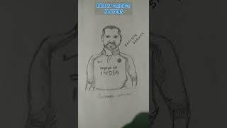 Indian cricket players drawing #shorts# art With srikant 