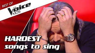 TOP 10  The HARDEST SONGS to sing in The Voice Kids part 2