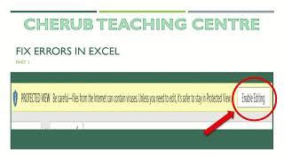 FIX ENABLE EDITING ERRORS IN EXCEL  Tutorial - Part 1