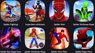 Spider Fighting Superhero Stickman The Amazing Spider-Man 1 Spider Stickman Rope Spider Boy