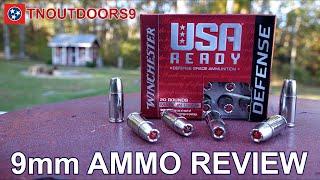 AMMO REVIEW  Winchester USA Ready 9mm +P in Calibrated Gel 2021