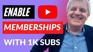 How to Enable YouTube membership Join button with 1K subs