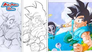 Dibujo a Goku y TORIBOT Akira Toriyama para mi libro de colorear Pag 7   DibujAme Un Dragon Ball